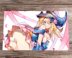 Poggia YuGiOh OCG Mago nero Ragazza Gioco di carte collezionabili Tappetino TCG CCG Duello Tappetino per mouse in gomma Tappetino per mouse da scrivania Tappetino da gioco Borsa gratuita