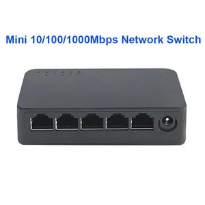 Controllo Gigabit Network Switch Mini Desktop 5Ports Ethernet 1000MBPS Smart Smart Switcher RJ45 Internet Iniettore Internet