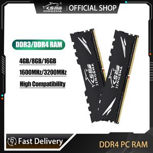 Rams Jingsha DDR3 DDR4 4GB 8GB 16GB 1866 1600 2400 2666 3200 MHz Pamięć stacjonarna z radiatorem DDR 3 RAM PC Dimm dla wszystkich płyt głównych