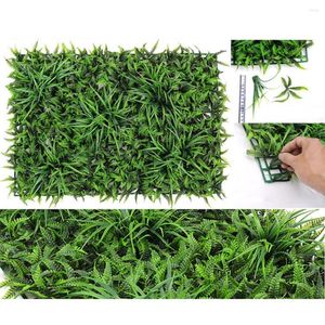 Decorative Flowers Artificial Hedge Plant Grass Creative Fake For Wall Garden Home Decor