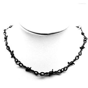 Kedjor Punk Chain Choker halsband för kvinnor tonåring flickor goth taggar spor gotiska armband
