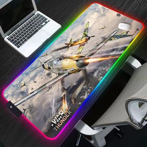 Kuddar Hot War Thunder RGB Mouse Pad Gaming Accessories Speed ​​Keyboard Desk Mat Mini PC Nonslip Office Desktop Gamer Keyboard Mousepad