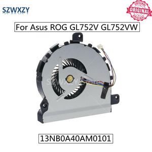 PADS SZWXZY NOVO ORIGINAL PARA ASUS ROG GL752V GL752VW RESOVENTE DE REFRIGENÇÃO 13NB0A40AM0101 / 13N0S6A0D02 NS85B0415F16 CPU Cooler Fan