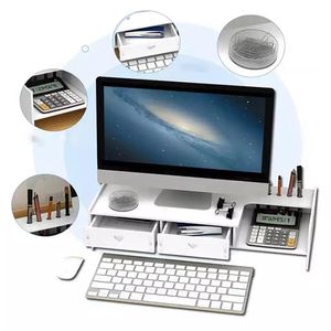 Stand AU42 Computer Monitor Bildschirm Erhöhtes Regal Organizer Desktop Rack Desktop -Tastaturregal erhöhte Basisspeicherschale erhöht