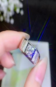 Moissanite 1Carat Men039Sリング今最も人気のある宝石は、ダイヤモンド925シルバーCJ19121929749055875に匹敵する高い硬度を持っています