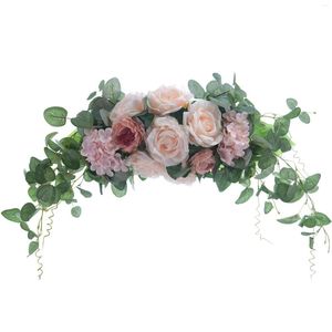 Dekorative Blumen, schöner künstlicher Kranz, Türschwelle, Blume, Hochzeit, Zuhause, Wohnzimmer, Party, Anhänger, Wanddekoration, Weihnachtsgirlande