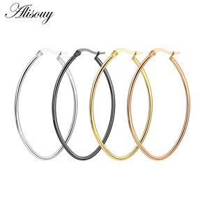 Alisouy Fashion 1pair из нержавеющей стали Золотой