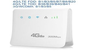 Smart Power Plugs 300Mbps WiFi Routers 4G Mobile Router com LAN SUPORTE DE PORTA SIM CARDE CARD