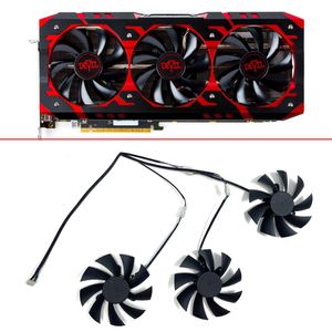 パッドDIYグラフィックカードファン85mm 4pin Red Devil RX VEGA56 VEGA64 GPUファンDataland PowerColor Radeon RX Vega 64 56 Red Coolerファン