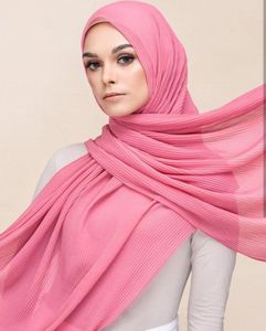 Eşarplar B8 10pcs Yüksek kaliteli kırışıklık şifon hijab kırışık Müslüman Şal İslami Eşarp/Eşarp Kafa Bandı sargısı renkleri seçebilir