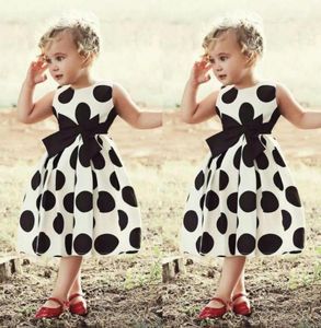 Girl039s Dresses Toddler Baby Girls Dress Sleeveless Vintage Polka Dot Print Princess Clothes Elegant Swing Party Pageant7951780