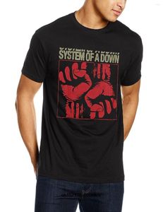 Men's T Shirts Men Shirt System Of A Down Fistacuff Casual Black Funny T-shirt Novelty Tshirt Women