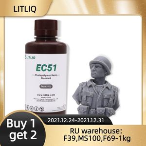 Scanning LITLIQ EC51 Standard Rigid 3d Resin UV 405nm Resin Fast Printing 3D Printer Resin For Photon Elegoo Anycubic Resin 3D
