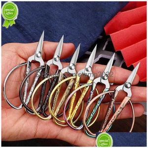 Arts And Crafts Mini Stainless Steel Sewing Scissors Retro Tailor Thread Embroidery Fabric Needlework Scissor Household Accessories Dhuk7