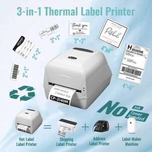 Printers Argox CP3140 Etichetta di abbigliamento Etichetta per la stampante del codice a barre termico Etichetta di trasferimento termico Etichetta Terma Stampante 300DPI