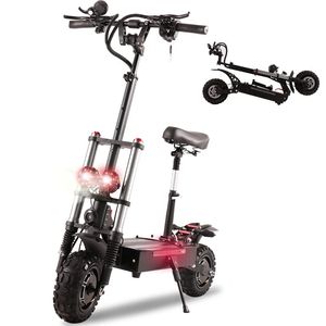 Yetişkinler Elektrikli Scooter 50 MPH 56 mil uzunluğunda 5600W 60V 38.4AH Pil 11 