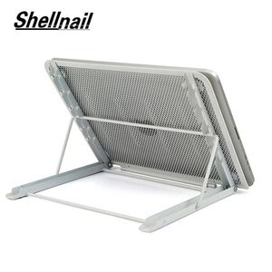 Suporte shellnail laptop stand dobrável dobra de malha de malha comprimido de escritório de mesa para ipad suporte de redução de calor suporte de suporte