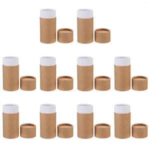 Present Wrap 10st Kraft Tubes Kids Deodorant Round Paper Cardboard Tube Roller Bottle Box