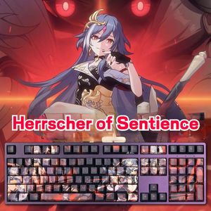 Accessoires Gaming -Tastatur Zwei Abmessungen PBT -Schlüsselcaps Cooles Design 108 Taste Mechanische Tastaturkappe