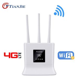 ルーターTIANJIE WIFIルーター3G 4G CPEモデム4G WiFi SIMカード外部アンテナRJ45 WAN LAN高速ワイヤレスルーターネットワークアダプター