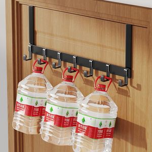 Punch-freies Tür Kleiderbügel Haken Schlüssel Kleidung Tasche Halter Rack Haushalts Zubehör Tür Regal Badezimmer Tür Robe Halter Stehen haken