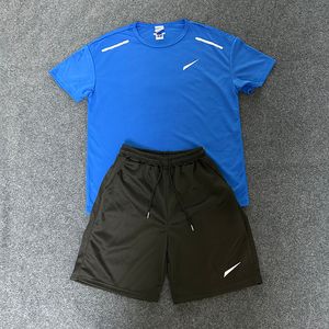 Мужские спортивные костюмы Технологические набор дизайнерских рубашек шорты с двумя частями женского фитнес-костюма n Принт быстрая сушка и дышащая спортивная одежда 820 314