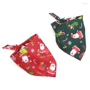 Dog Collars AHUAPET Puppy Cat Neck Scarf Bandana Cotton Slobber Christmas Fashion 4colors Pet Chihuahua Pitbull Supplies F