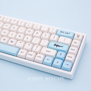 Acessórios keycaps mel e leite temas tampas -chave para switch mx teclado mecânico pbt corante subbed abatido japonês minimalista branca calcária xda xda