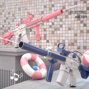 Gun Toys Pistola ad acqua elettrica M4I6 Pistole ad acqua completamente automatiche Pistola giocattolo Pistola ad acqua Blaster per bambini Adulti Summer Water Beach Pool Toys 230526