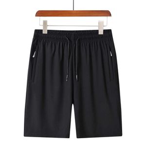 Middle-Iday Dad Shorts Male Outerwear Summer Summer Ice Seda de seda rápida Fat Froida Enclitting e Caprisuzicj de meia-idade atlética