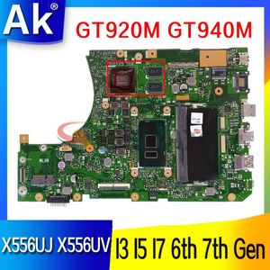 Placa -mãe X556UJ X556UV PRINCIPAL GT920M GT940M I3 I5 I7 6 7ª geração 4GB 8GB RAM para ASUS X556UB X556UF X556UQ X556U Lapto -mãe placa -mãe
