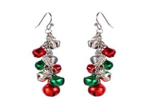 Women Christmas Bells Tassel Earrings Drop Earrings Jingle Bell Dangle Earring Christmas Ball Eardrop for Girl Cute Jewelry Xmas P8121195