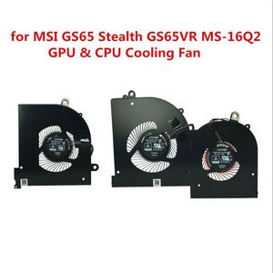 PADS GPU CPU FABs de resfriamento para MSI GS65 GS65VR P65 MS16Q2 MS16Q1 16Q3 Laptop VGA FAN 5V 4PIN 16Q2CPUCW BS5005HSU31