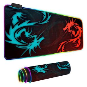 Ruhen 80x30/90x40cm Maus -Pad RGB Computer PC Gamer Mousepad Gaming Großes MOUS -PAD XXL Maus Teppichspiel Mathe Matte LED Gummi -Schreibtisch Pad