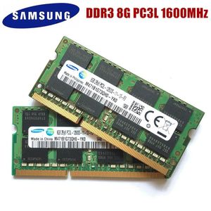 Rams Samsung RAM PC3L12800S DDR3L 1600MHz 2GB 4GB 8GB 1.35Vラップトップメモリ​​ノートブックモジュールSODIMM DDR3 RAM