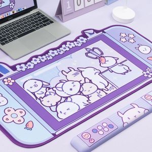 Rests Gaming mouse pad super cute thickened seaming table mat bunny office computer pad keyboard hand rest wrist