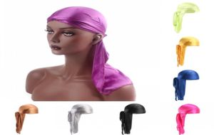 Unisex ipeksi durag uzun kuyruk ve yetişkinler için geniş kayış dalgaları erkekler kadınlar kadınlar katı geniş doo rag bonnet hip hop kapak bonnet9719342