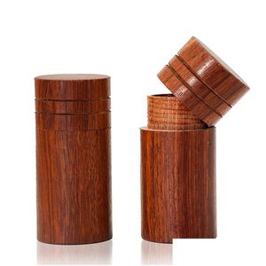 Accessori 1L Scatola di immagazzinaggio in legno Fumo domestico Mini Scatole di tabacco in legno di sandalo naturale portatile 60X30Mm Drop Delivery Giardino domestico Dhboj