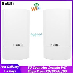 Routers Kuwfi 5.8g Router 900 Mbps WiFi Router Hotspot Repeater Outdoor WiFi Extender Wireless Brigde når 13 km för IPCAM