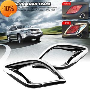 New Bumper Fog light Chrome Garnish For Mazda Cx-5 Cx5 2013 2014 2015 2016 Car Rear Tail Lights Lamp Shade Frame Trim Cover Styling
