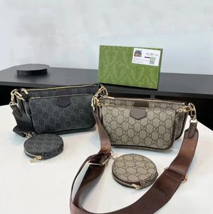 Designer de luxo de alta qualidade Bolsa feminina favorita Multi Pochette Bolsas de couro bolsa de ombro bolsa mensageiro Conjuntos de 3 peças #112233