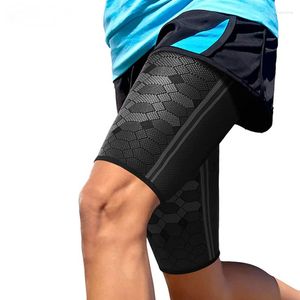 Diz pedler 1pcs uyluk sıkıştırma kolları dört ve hamstring destekleri erkekler için üst bacak kadınlar kadınlar nefes alabilen elastik antislip