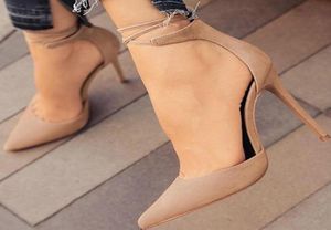 Yeni Kadınlar Yüksek Topuklu Seksi Pompalar Stiletto Sinlu Ayak Ayak Bileği Strappy Yüksek Topuklu Siyah Bayanlar Düğün Ayakkabıları2222816