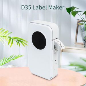Printers AIMO D35 Label Maker Mini Thermal Label Printer Pocket Machine All in One BT Connect Adhesive Label Machine with Label Roll
