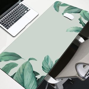 Pads Green Plant Flower Large Gaming Mouse Mouse Gamer Mousepad Company Perfect Blocking Keyboard Desk Mat Pad Akcesoria Pad Pad