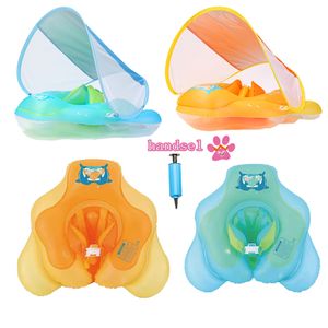 Sand Play Water Fun Baby Float Kid Circle Swimming Infant Children Inflatable Canopy Water Outdoor Swim Ring Pool Buoy Accessory Toddler Summer Toys 230526