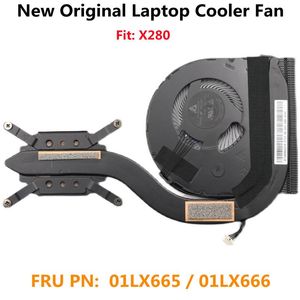 Pads New Original CPU Cooler Cooling Heatsink Fan for Lenovo ThinkPad X280 Laptop FRU 01LX665 01LX666