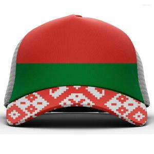 Bollkapslar Vitryssland Male Youth Hat Free Custom Made Name Number Print Po Country Diy Russian Nation Flag Vitryssland Casual Baseball Cap