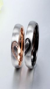 Mode Liebe Herz Paar Ringe für Frauen Männer Hochzeit Verlobung Diamanten Ring Einzigartige Edlen Schmuck Braut Verlobungsring Set Wedd5238070
