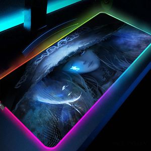 Repousa popular grande rgb mouse pad mousepad de mouse led matê